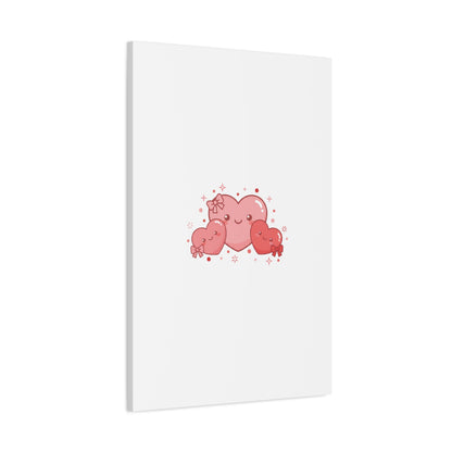 Kawaii Tiny Heart Trio Matte Canvas | tiny hearts, valentine doodle