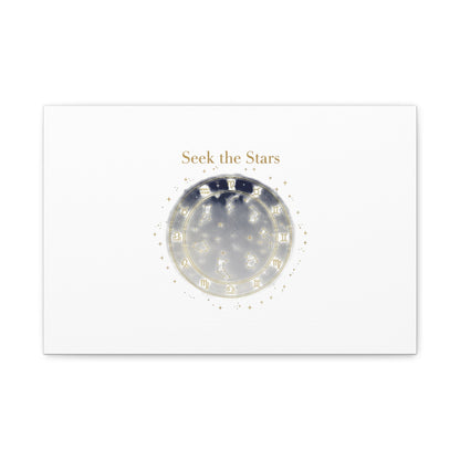 Seek the Stars Canvas | Celestial Astrology Art, Constellation Wall Decor