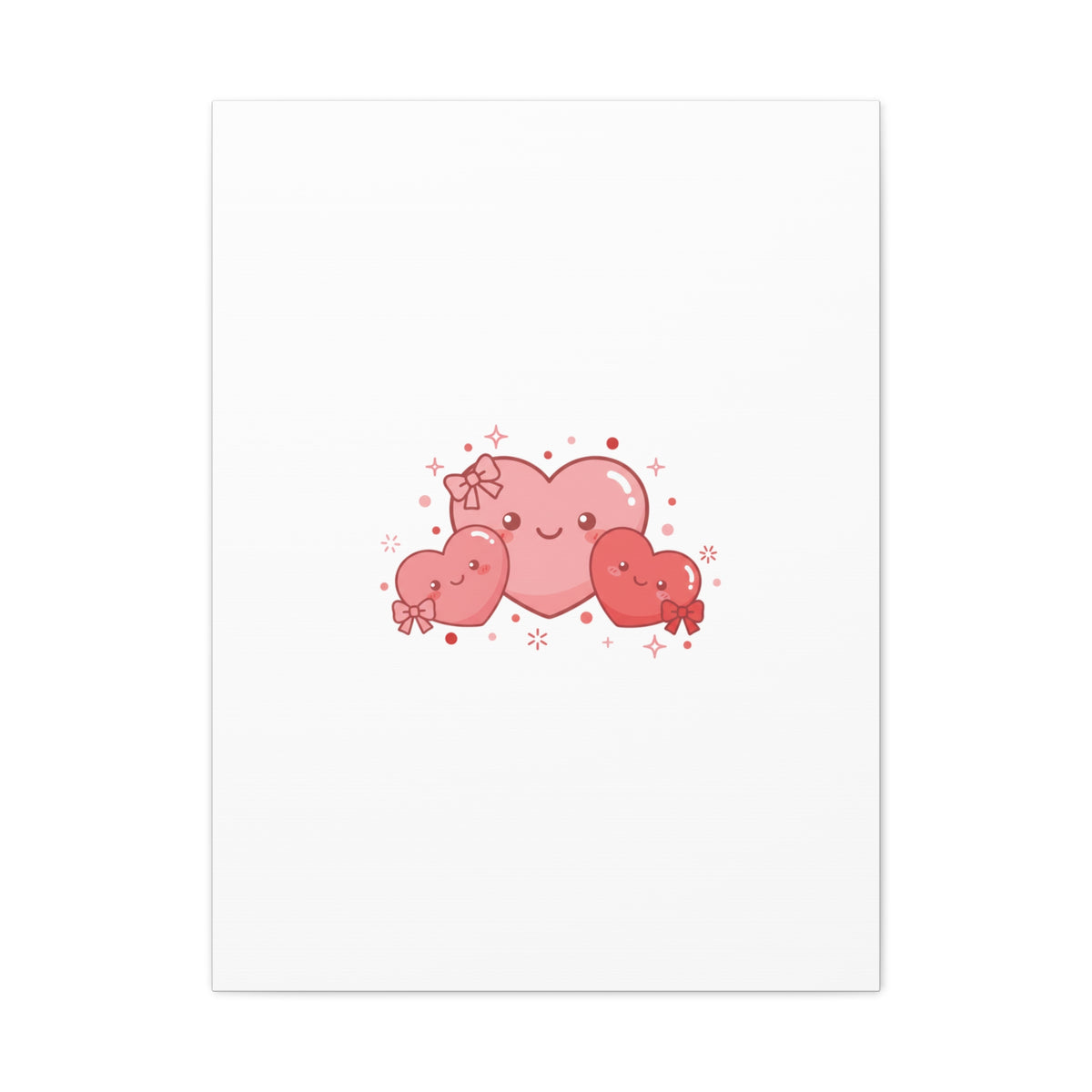 Kawaii Tiny Heart Trio Matte Canvas | tiny hearts, valentine doodle