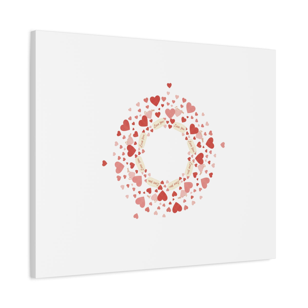 Tiny Heart Wreath Canvas | tiny heart design, valentine doodle