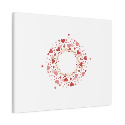 Tiny Heart Wreath Canvas | tiny heart design, valentine doodle