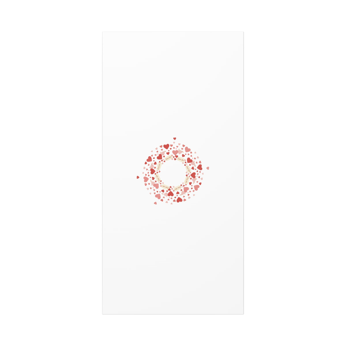 Tiny Heart Wreath Canvas | tiny heart design, valentine doodle