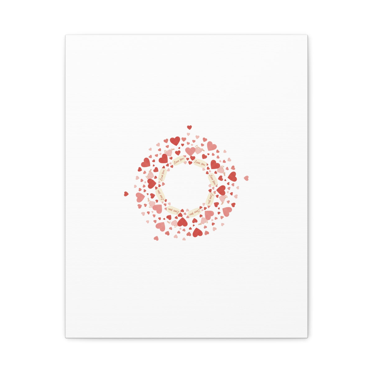 Tiny Heart Wreath Canvas | tiny heart design, valentine doodle