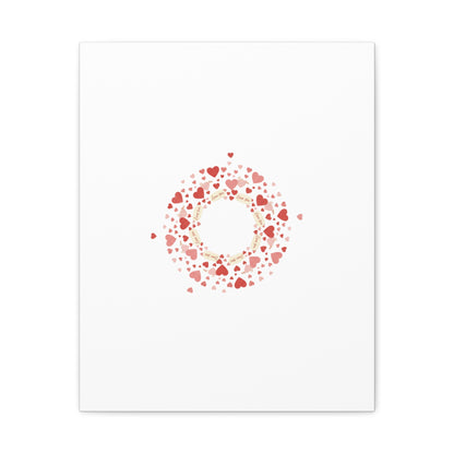 Tiny Heart Wreath Canvas | tiny heart design, valentine doodle