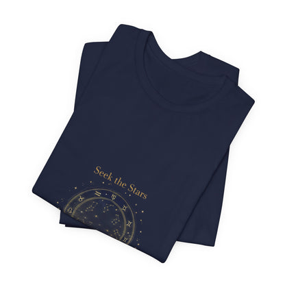 Seek the Stars Tee | celestial moon phase, minimalist astrology shirt