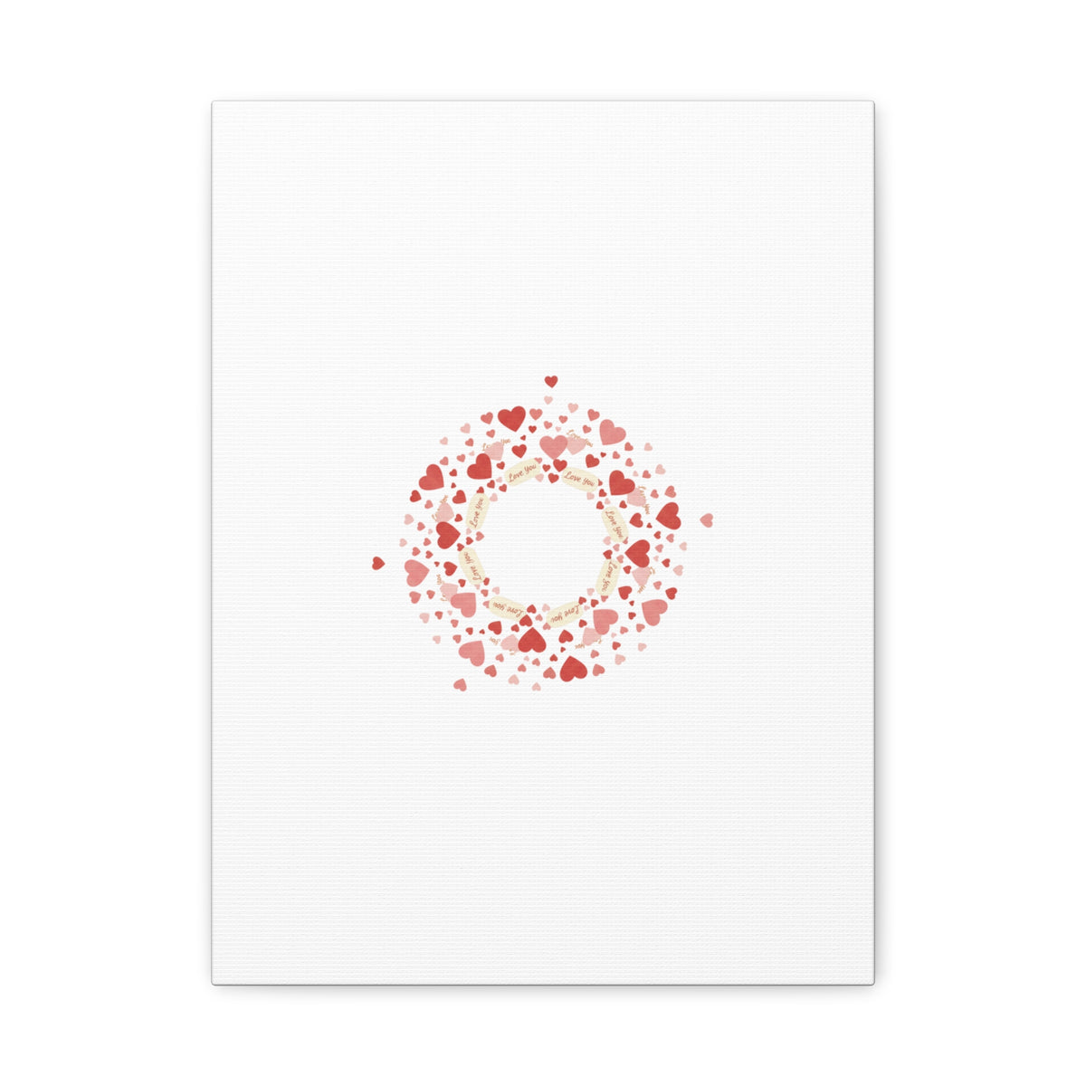 Tiny Heart Wreath Canvas | tiny heart design, valentine doodle