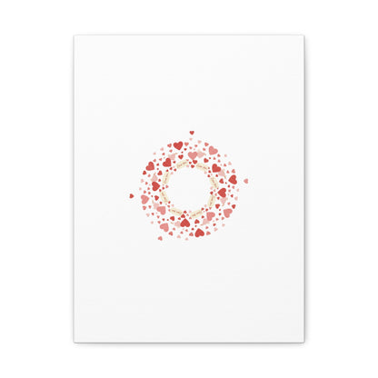 Tiny Heart Wreath Canvas | tiny heart design, valentine doodle