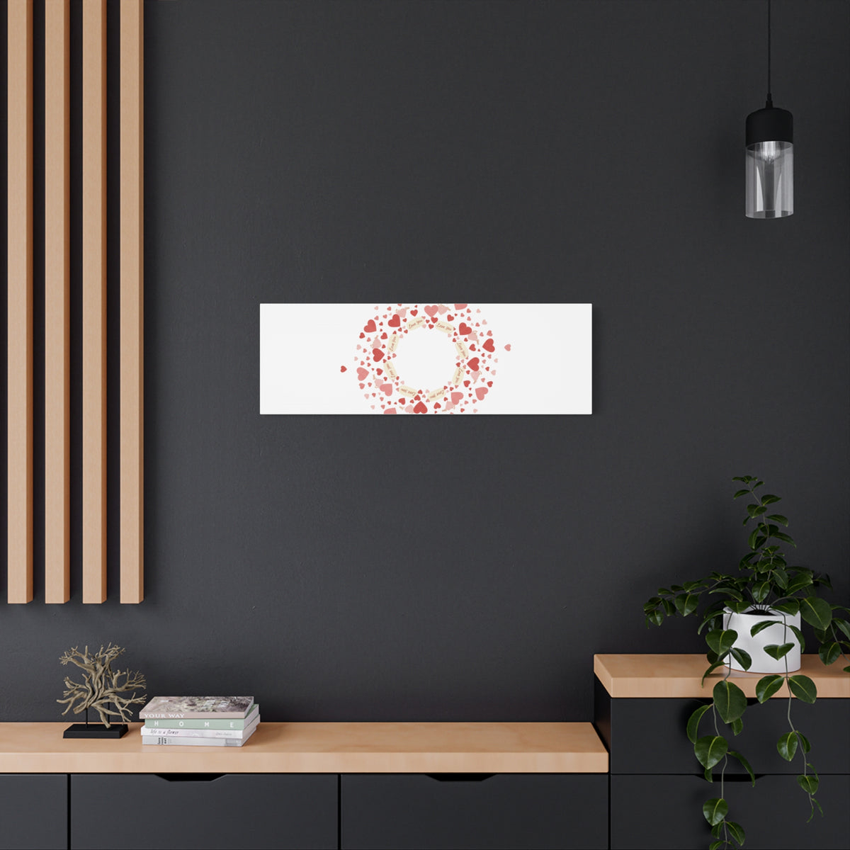 Tiny Heart Wreath Canvas | tiny heart design, valentine doodle