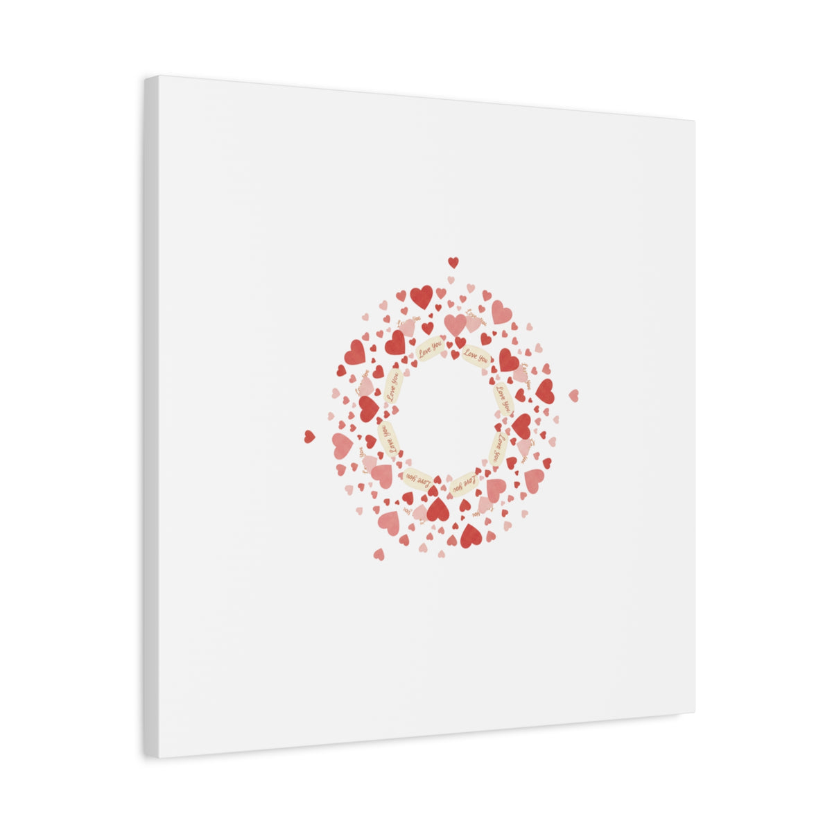 Tiny Heart Wreath Canvas | tiny heart design, valentine doodle