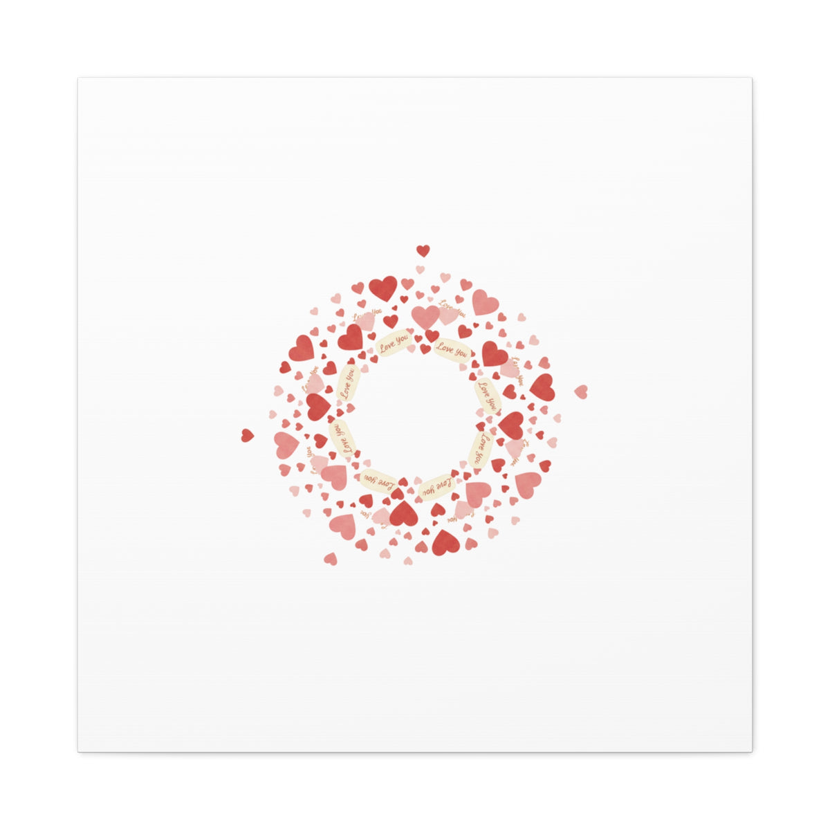 Tiny Heart Wreath Canvas | tiny heart design, valentine doodle