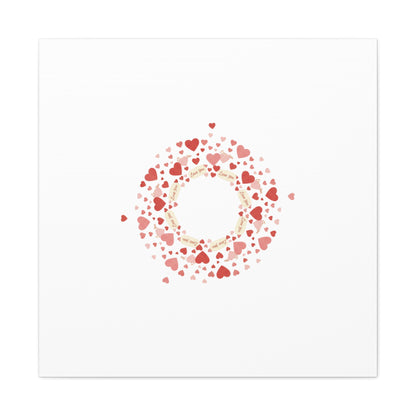 Tiny Heart Wreath Canvas | tiny heart design, valentine doodle