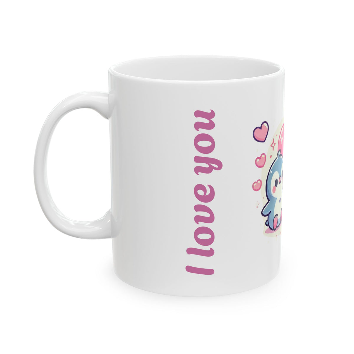 Cute Penguin Love Ceramic Mug | 11oz & 15oz | Perfect Gift for Couples