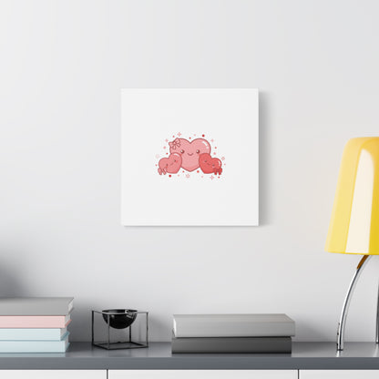 Kawaii Tiny Heart Trio Matte Canvas | tiny hearts, valentine doodle