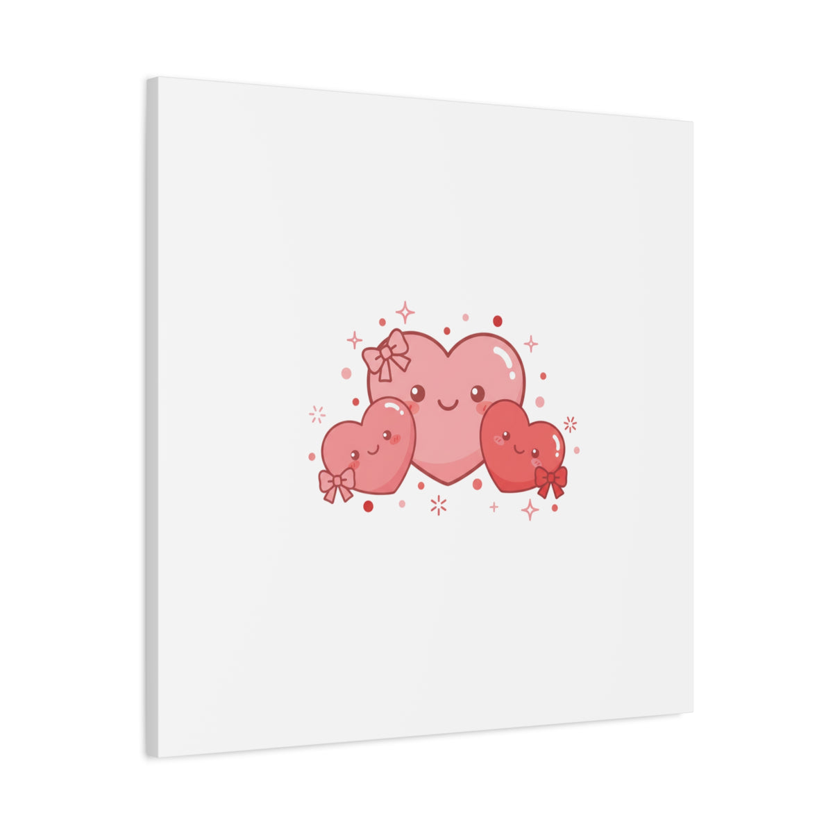 Kawaii Tiny Heart Trio Matte Canvas | tiny hearts, valentine doodle