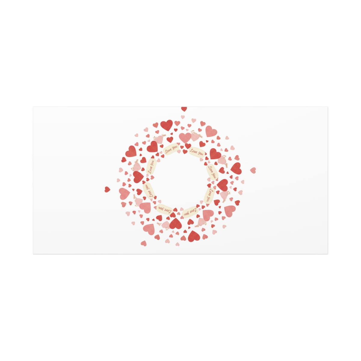 Tiny Heart Wreath Canvas | tiny heart design, valentine doodle