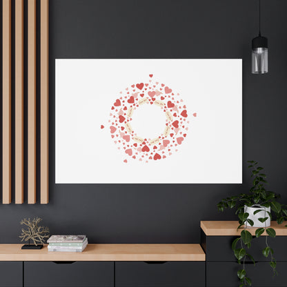 Tiny Heart Wreath Canvas | tiny heart design, valentine doodle
