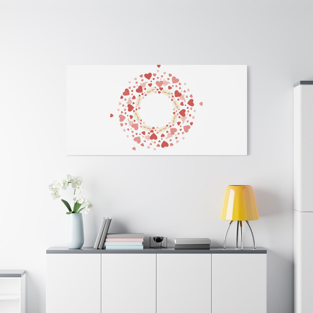 Tiny Heart Wreath Canvas | tiny heart design, valentine doodle