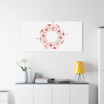 Tiny Heart Wreath Canvas | tiny heart design, valentine doodle