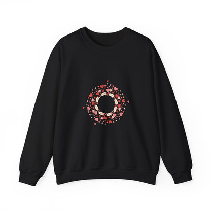 Tiny Heart Confetti Wreath Sweatshirt | tiny heart design, heart pattern shirt