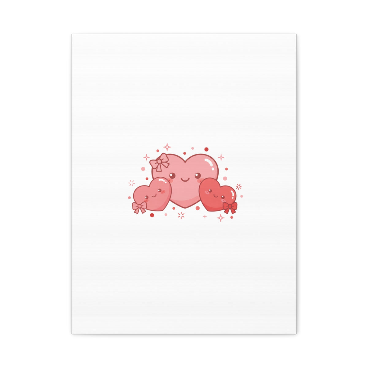 Kawaii Tiny Heart Trio Matte Canvas | tiny hearts, valentine doodle