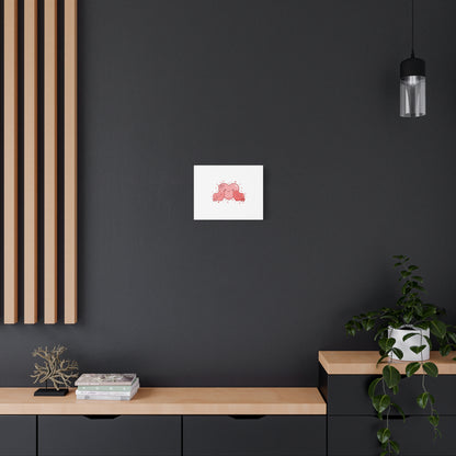Kawaii Tiny Heart Trio Matte Canvas | tiny hearts, valentine doodle