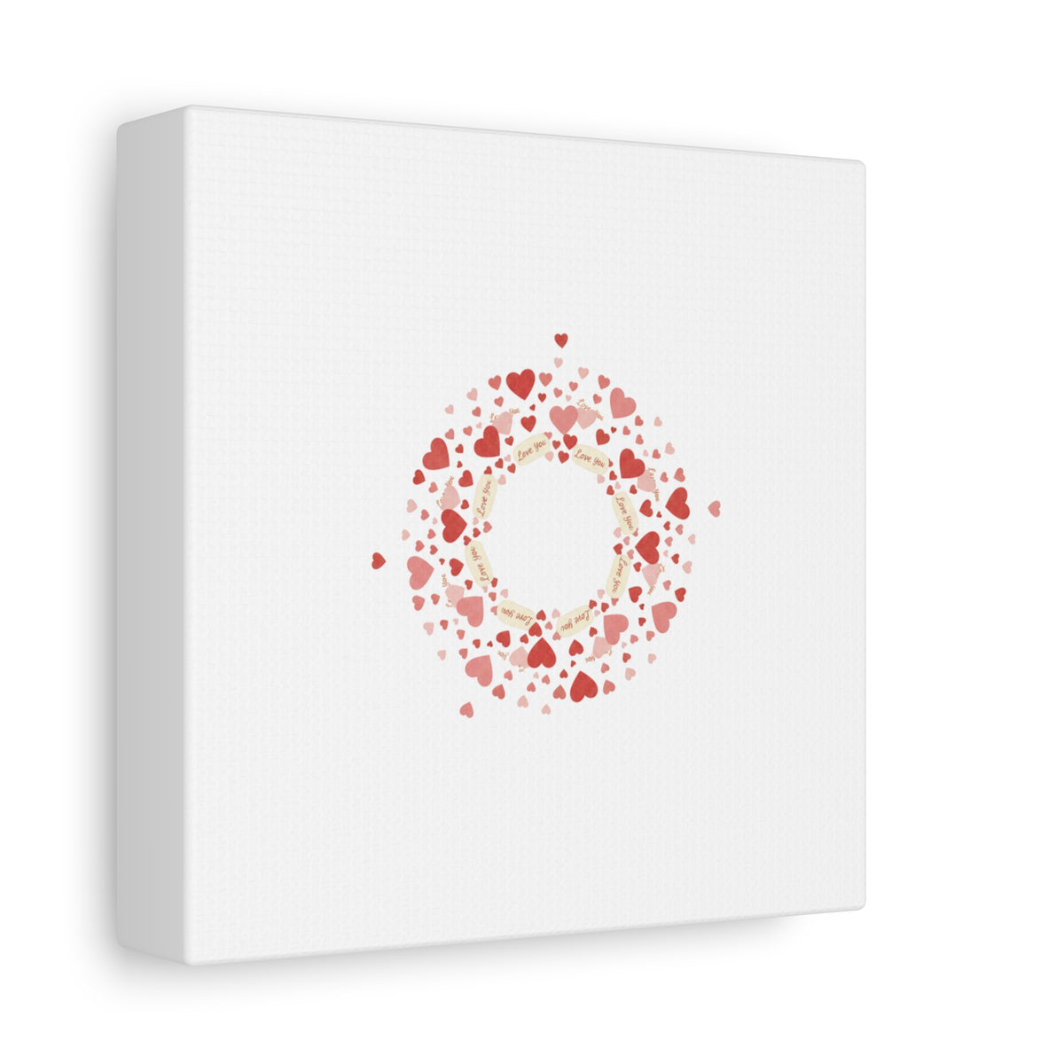 Tiny Heart Wreath Canvas | tiny heart design, valentine doodle