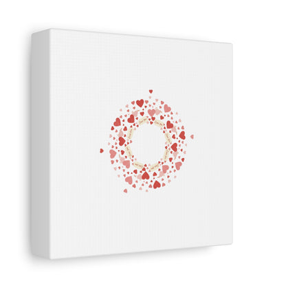 Tiny Heart Wreath Canvas | tiny heart design, valentine doodle