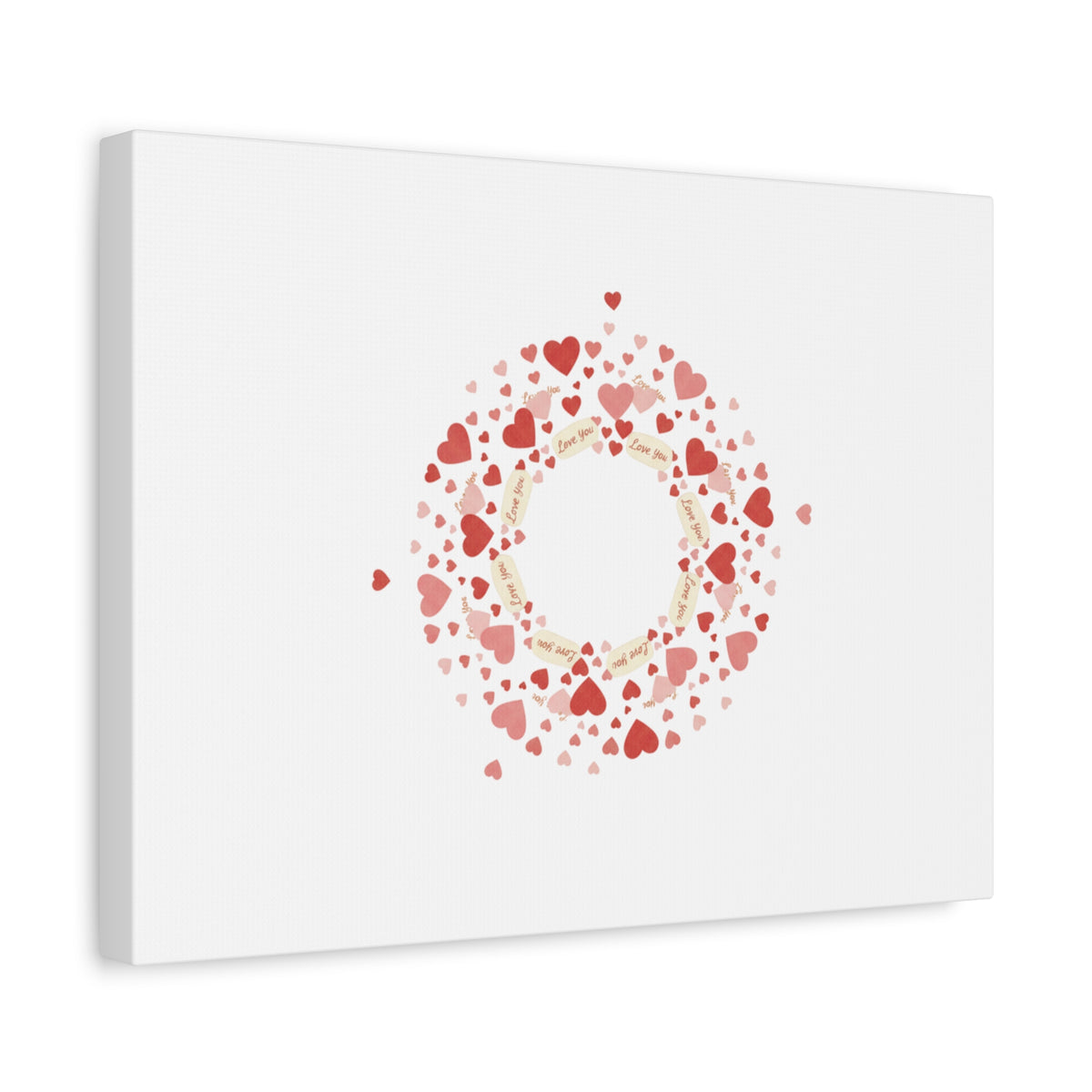 Tiny Heart Wreath Canvas | tiny heart design, valentine doodle