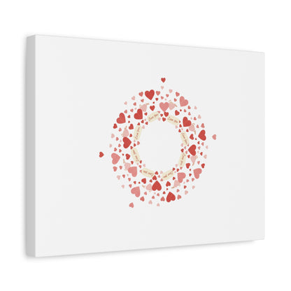 Tiny Heart Wreath Canvas | tiny heart design, valentine doodle