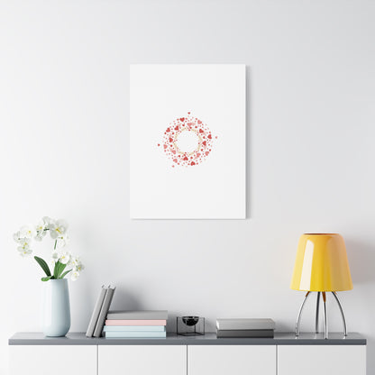 Tiny Heart Wreath Canvas | tiny heart design, valentine doodle