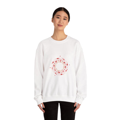 Tiny Heart Confetti Wreath Sweatshirt | tiny heart design, heart pattern shirt