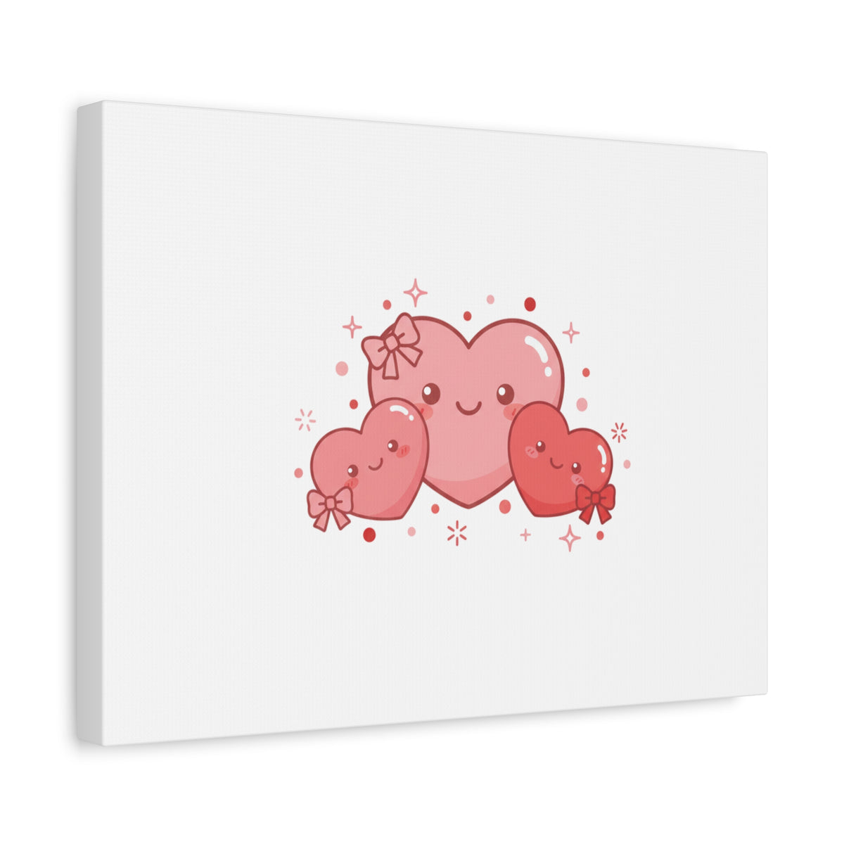 Kawaii Tiny Heart Trio Matte Canvas | tiny hearts, valentine doodle