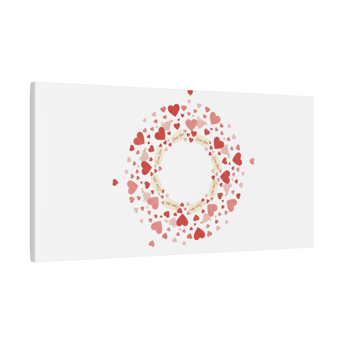 Tiny Heart Wreath Canvas | tiny heart design, valentine doodle