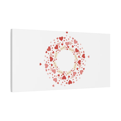 Tiny Heart Wreath Canvas | tiny heart design, valentine doodle