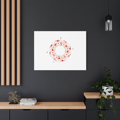 Tiny Heart Wreath Canvas | tiny heart design, valentine doodle