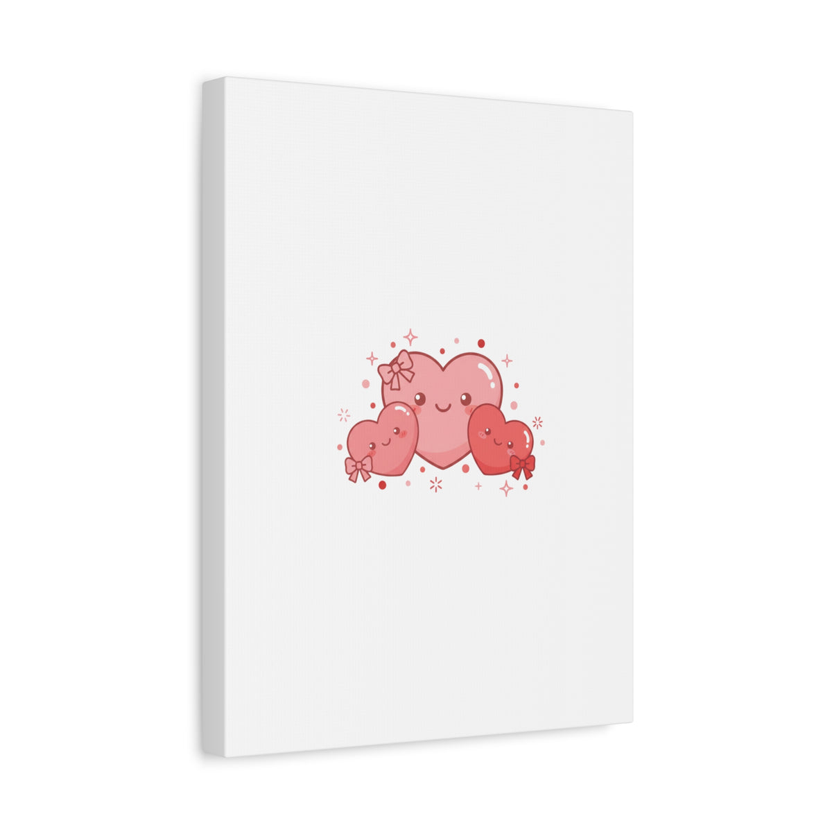 Kawaii Tiny Heart Trio Matte Canvas | tiny hearts, valentine doodle