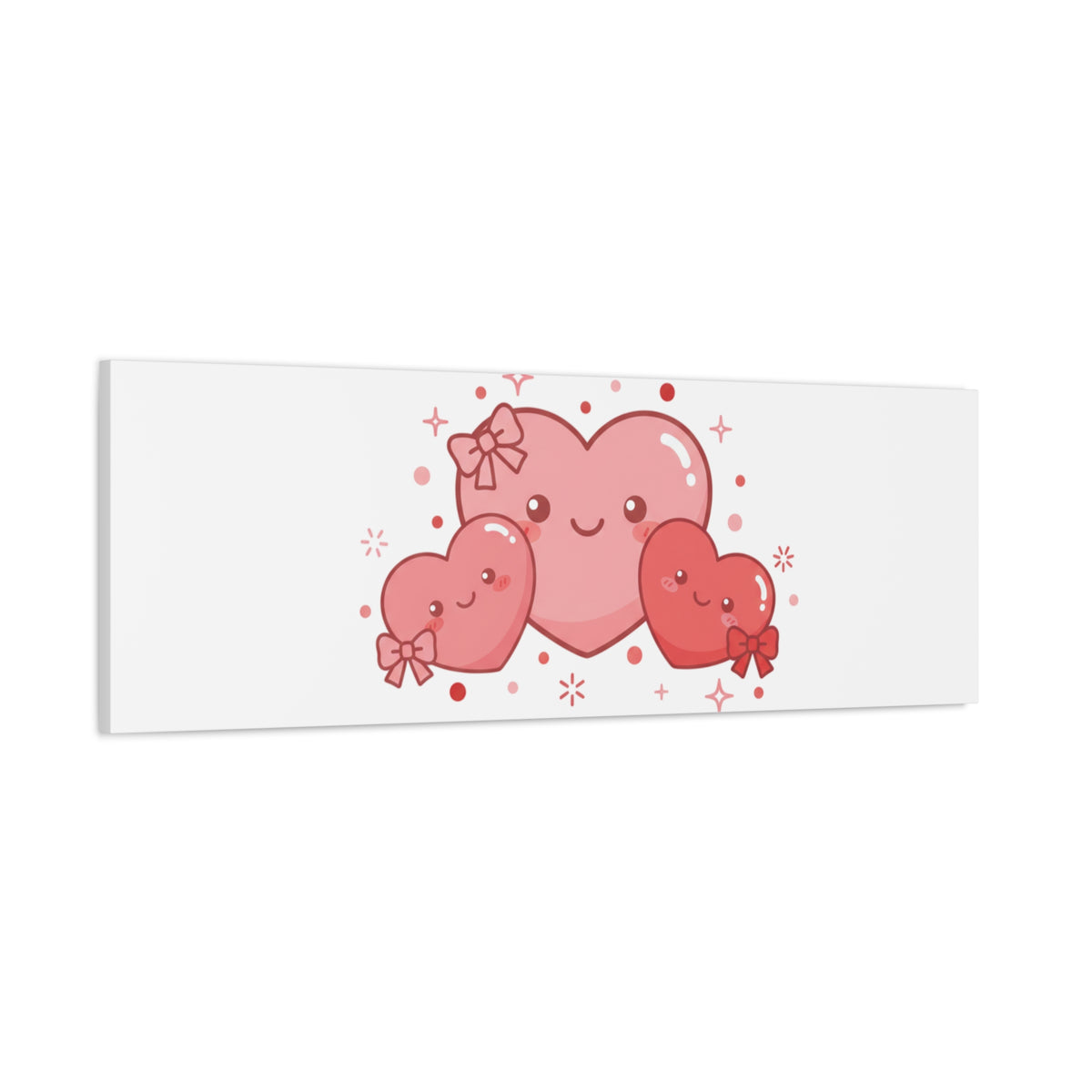 Kawaii Tiny Heart Trio Matte Canvas | tiny hearts, valentine doodle