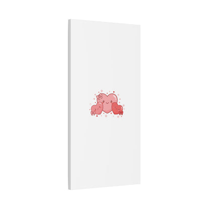 Kawaii Tiny Heart Trio Matte Canvas | tiny hearts, valentine doodle