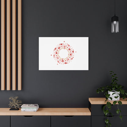 Tiny Heart Wreath Canvas | tiny heart design, valentine doodle