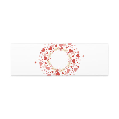 Tiny Heart Wreath Canvas | tiny heart design, valentine doodle