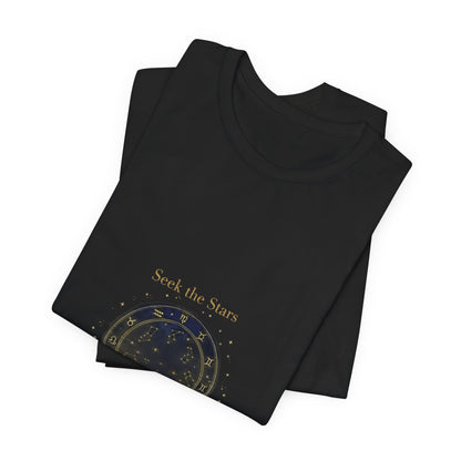 Seek the Stars Tee | celestial moon phase, minimalist astrology shirt