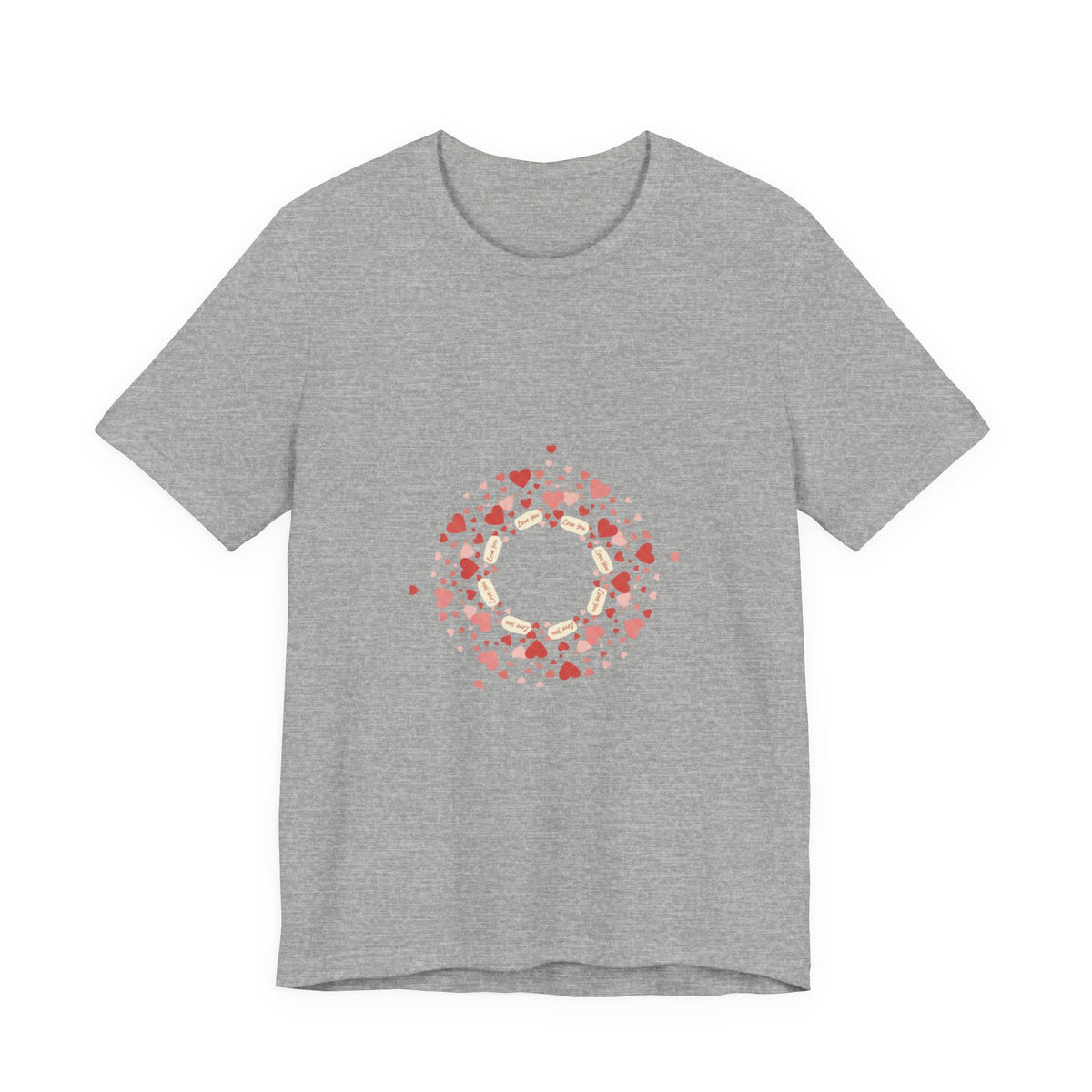 Tiny Heart Confetti Wreath tee | tiny heart design, heart pattern shirt