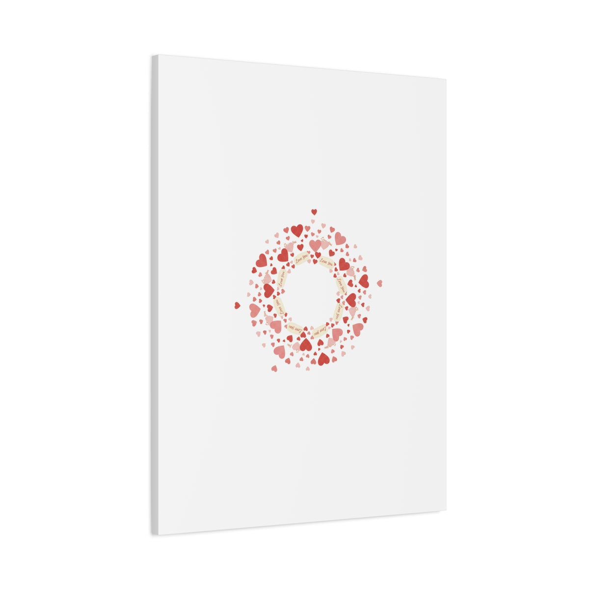 Tiny Heart Wreath Canvas | tiny heart design, valentine doodle