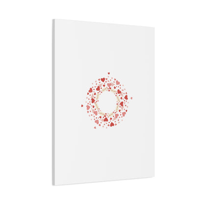 Tiny Heart Wreath Canvas | tiny heart design, valentine doodle