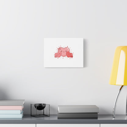 Kawaii Tiny Heart Trio Matte Canvas | tiny hearts, valentine doodle