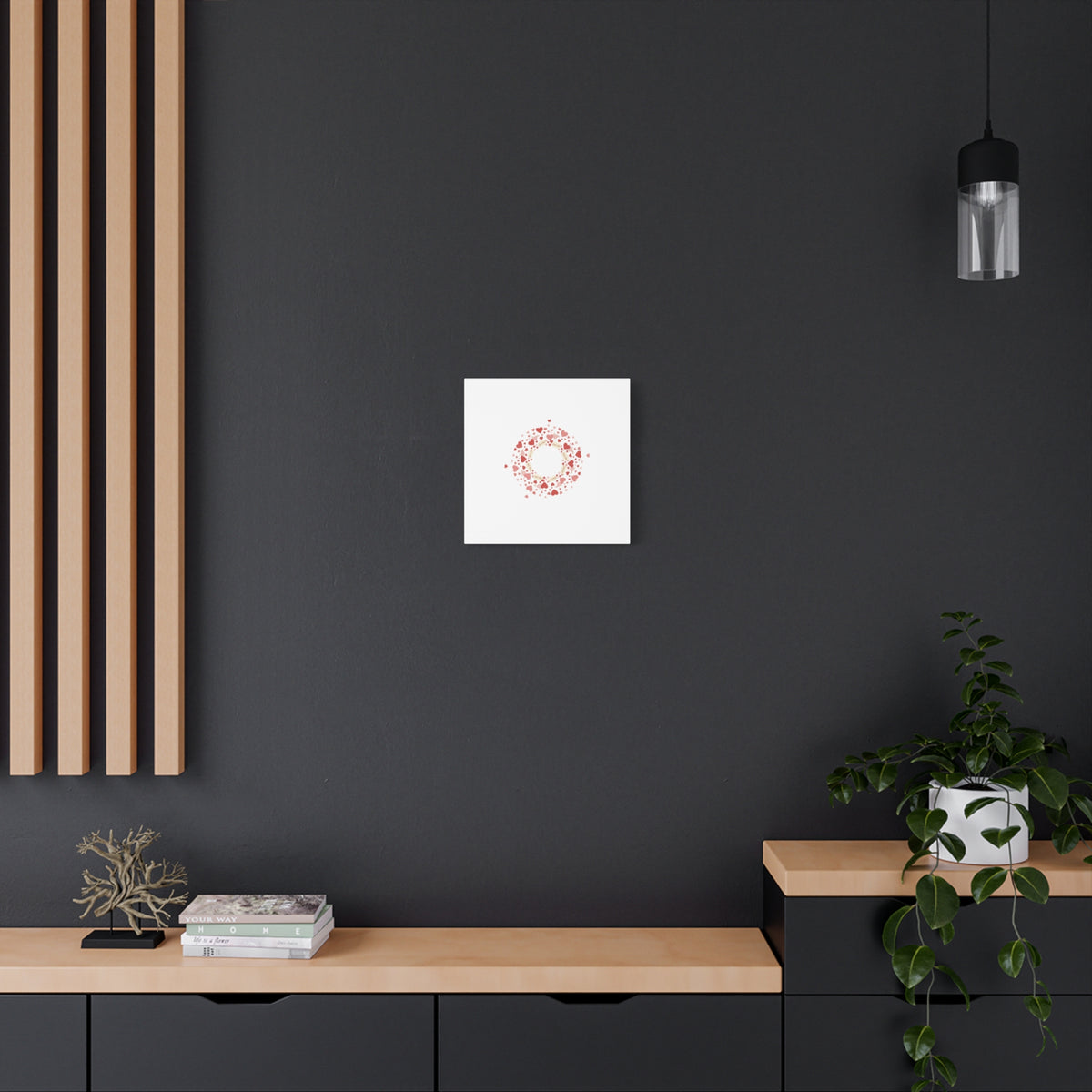 Tiny Heart Wreath Canvas | tiny heart design, valentine doodle