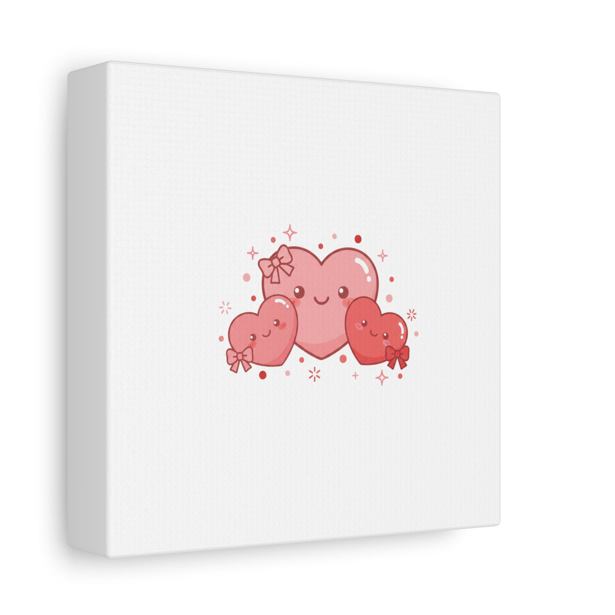 Kawaii Tiny Heart Trio Matte Canvas | tiny hearts, valentine doodle