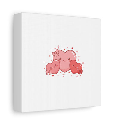 Kawaii Tiny Heart Trio Matte Canvas | tiny hearts, valentine doodle