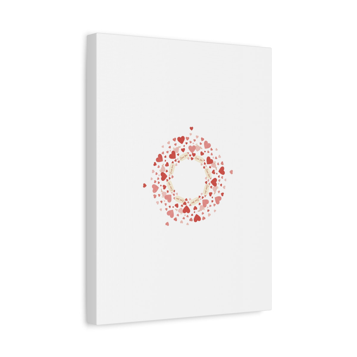 Tiny Heart Wreath Canvas | tiny heart design, valentine doodle