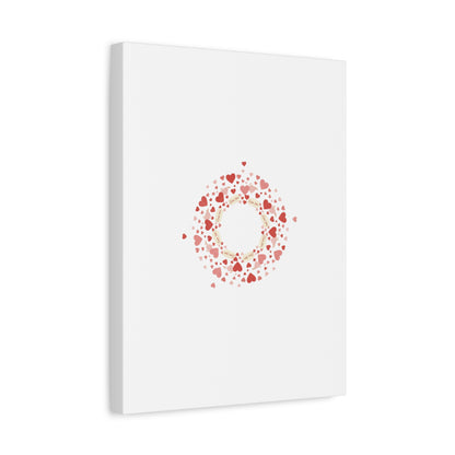 Tiny Heart Wreath Canvas | tiny heart design, valentine doodle